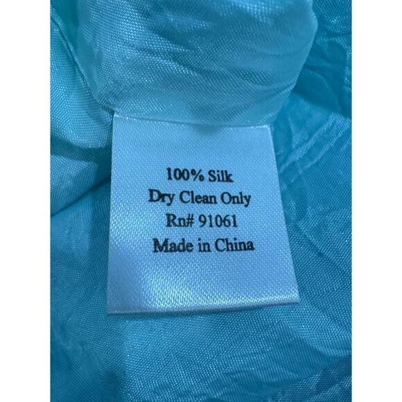 Biya Johnny Was Teal Blue Floral Skirt S Embroidered A Line - Picture 5 of 5